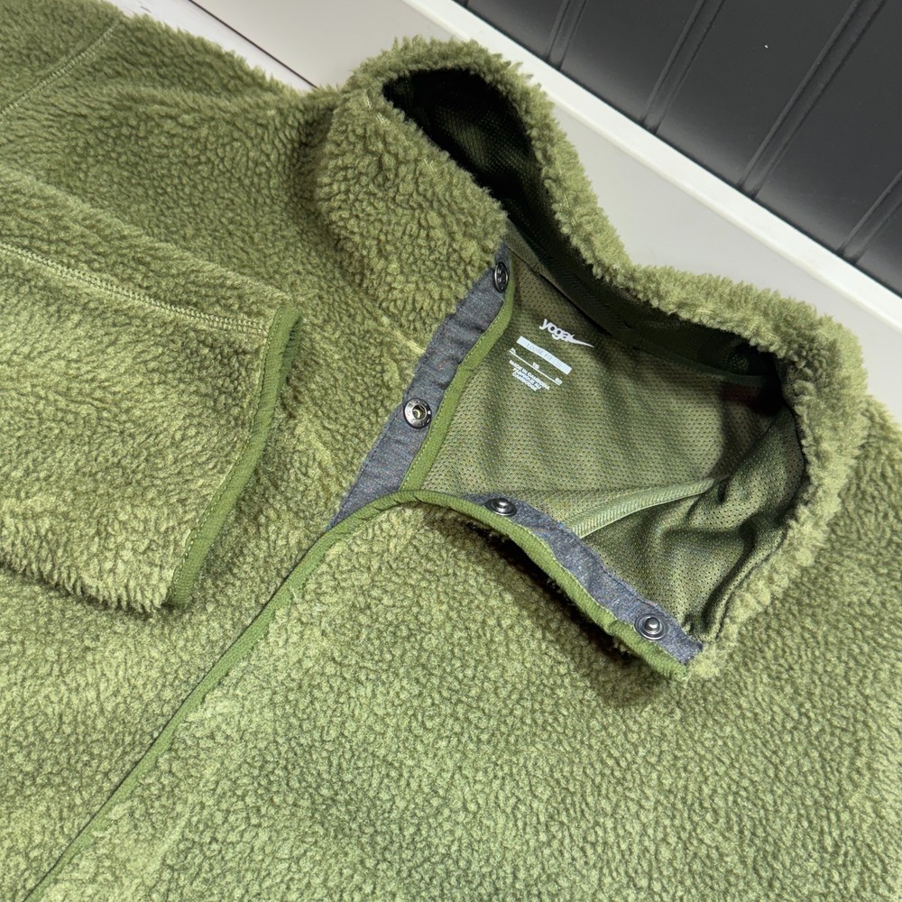Nike Yoga Men Sherpa‎ Fleece Loose Fit Mock Neck Pullover DD2182-326 Size XL